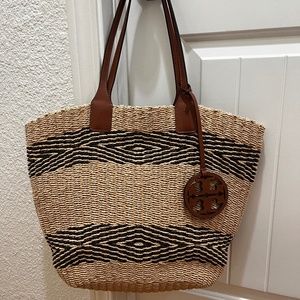 Tory Burch Straw Tote Bag